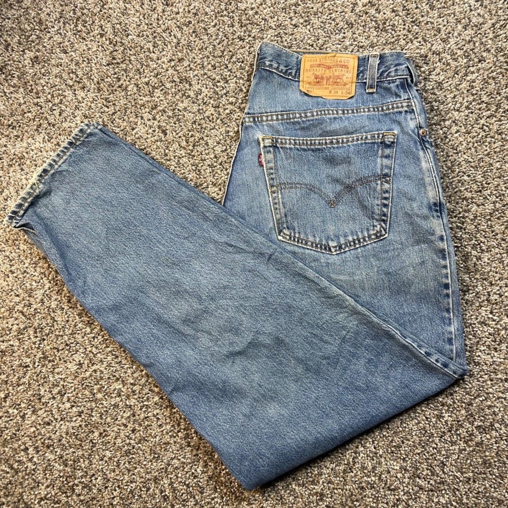 Vintage Levi's‎ 550 Men's 36x32 Jeans USA Made Loose Fit Tapered Denim Blue 90s